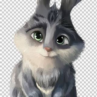 Cute cat and bunny Easter wallpaper