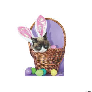 Cute cat and bunny Easter wallpaper