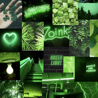 Dark green collage wallpaper