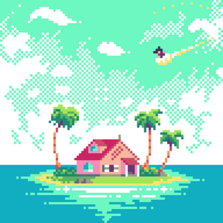 Dragon Ball Kame House wallpaper