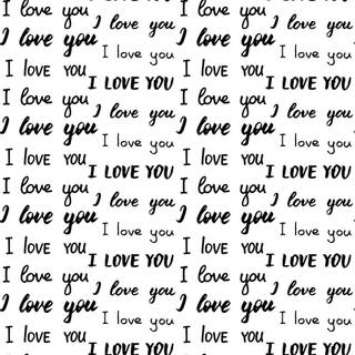 I love you black and white wallpaper