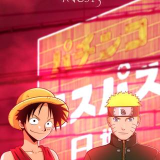 Luffy vs Naruto wallpaper
