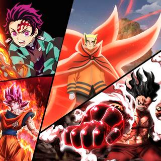 Luffy vs Naruto wallpaper