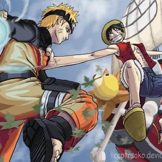 Luffy vs Naruto wallpaper
