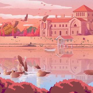 Aesthetic art desktop wallpaper