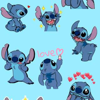 Blue Stitch wallpaper