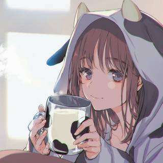 Anime cow girl desktop wallpaper