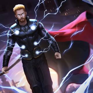 Avengers Infinity War Thor desktop wallpaper