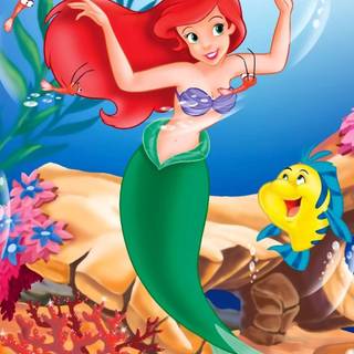 Cartoon mermaid wallpaper