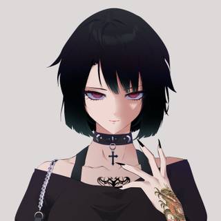 Tattoo girl anime wallpaper