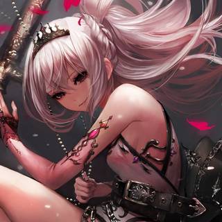 Tattoo girl anime wallpaper