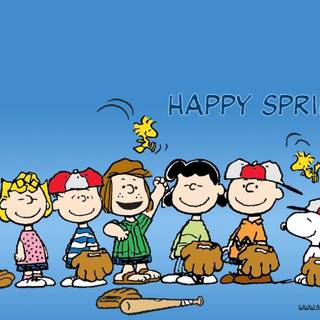 Cute Snoopy spring wallpaper
