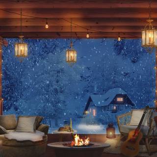 Cozy porch wallpaper