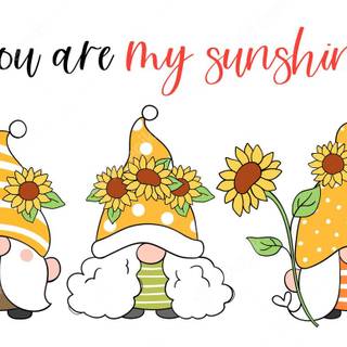 Gnomes spring wallpaper