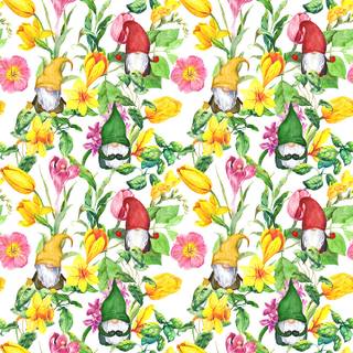 Gnomes spring wallpaper