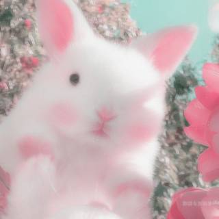 Easter cat and bunny wallpaper