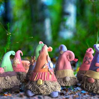 Gnomes spring wallpaper