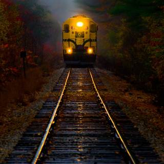 Rainy train wallpaper