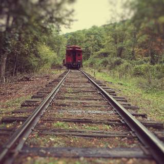 Rainy train wallpaper
