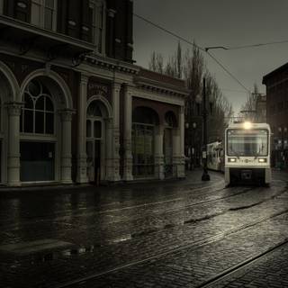 Rainy train wallpaper