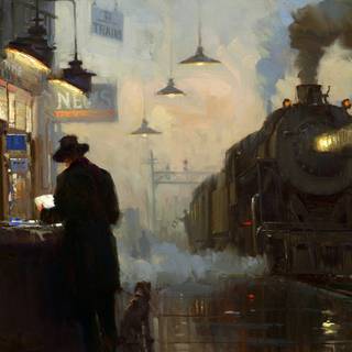 Rainy train wallpaper