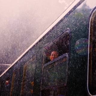 Rainy train wallpaper
