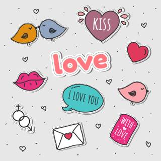 Love sticker wallpaper