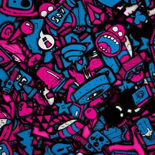 Black sticker wallpaper