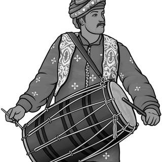 Black and white dhol wallpaper