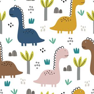 Cartoon animal spring wallpaper