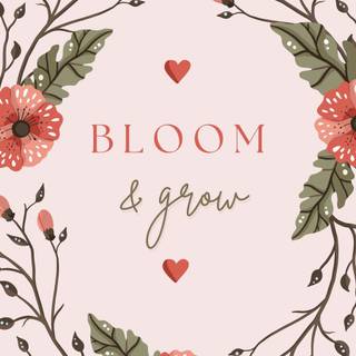 Red spring flowers aesthetic wallpaper