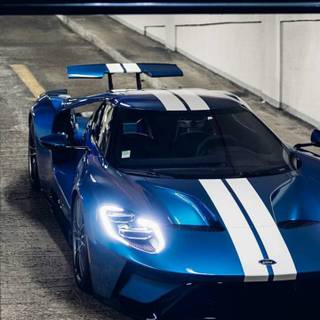 iPhone Ford GT illustration wallpaper