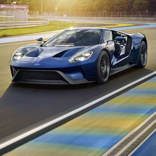 iPhone Ford GT illustration wallpaper