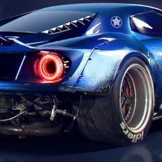 iPhone Ford GT illustration wallpaper