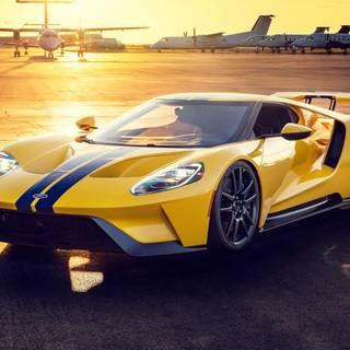 iPhone Ford GT illustration wallpaper