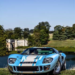 iPhone Ford GT illustration wallpaper