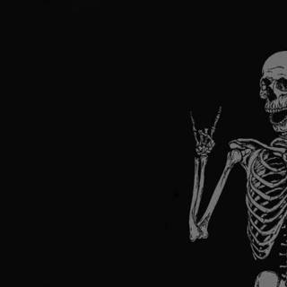 Grunge aesthetic skeleton computer wallpaper