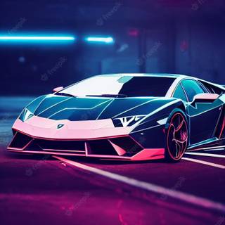 iPhone Lamborghini illustration wallpaper
