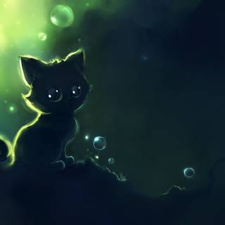 Cute dark desktop wallpaper