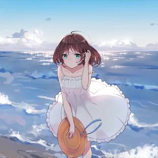 Anime girl summer wallpaper