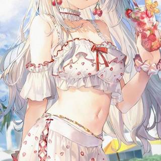 Anime girl summer wallpaper