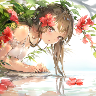 Anime girl summer wallpaper