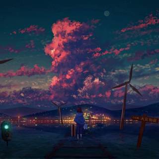 Anime summer nights wallpaper