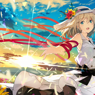 Anime girl summer wallpaper