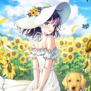 Anime girl summer wallpaper