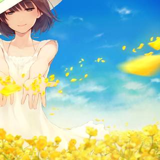 Anime girl summer wallpaper