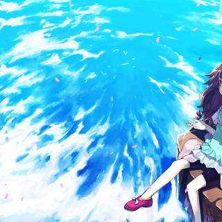 Anime girl summer wallpaper