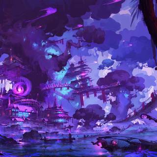 Aesthetic fantasy PC wallpaper