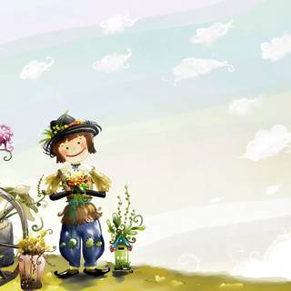 Human cartoon wallpaper