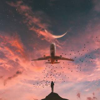 Aesthetic airplane wallpaper
